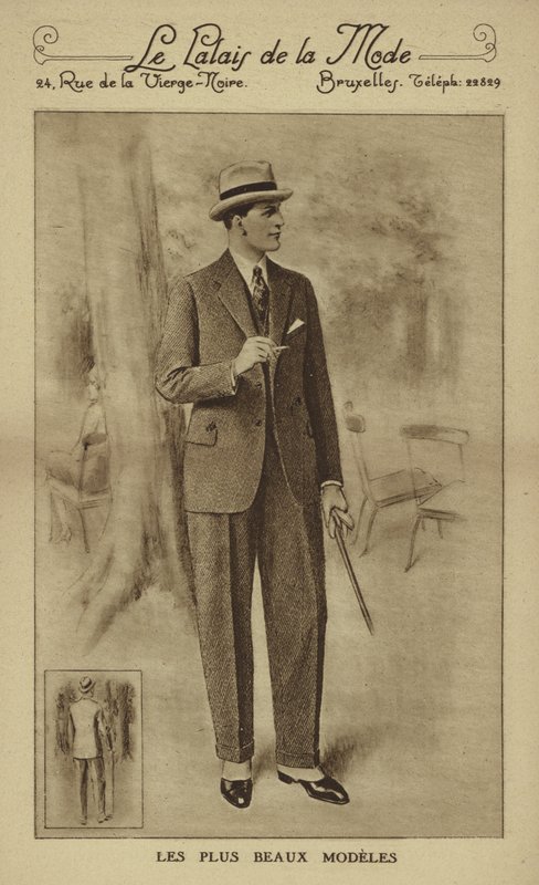 Herrenmode um 1930 von European School