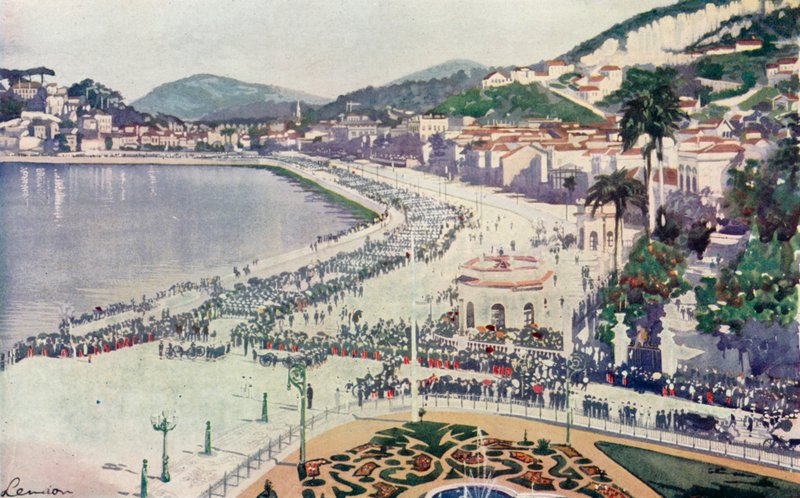 Die Praia da Lapa und Praca da Gloria, Ein Blick auf die Militärparade am 15. November, dem Jahrestag der Gründung der Republik Brasilien von European School