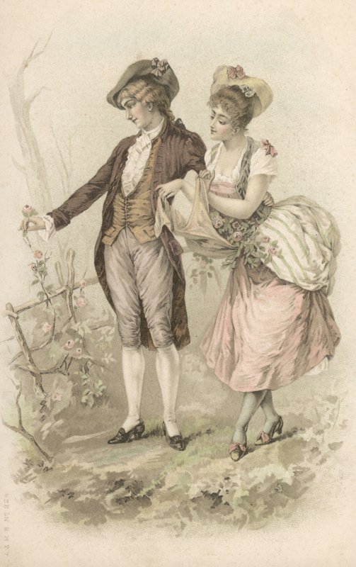 Spazierendes Paar von European School