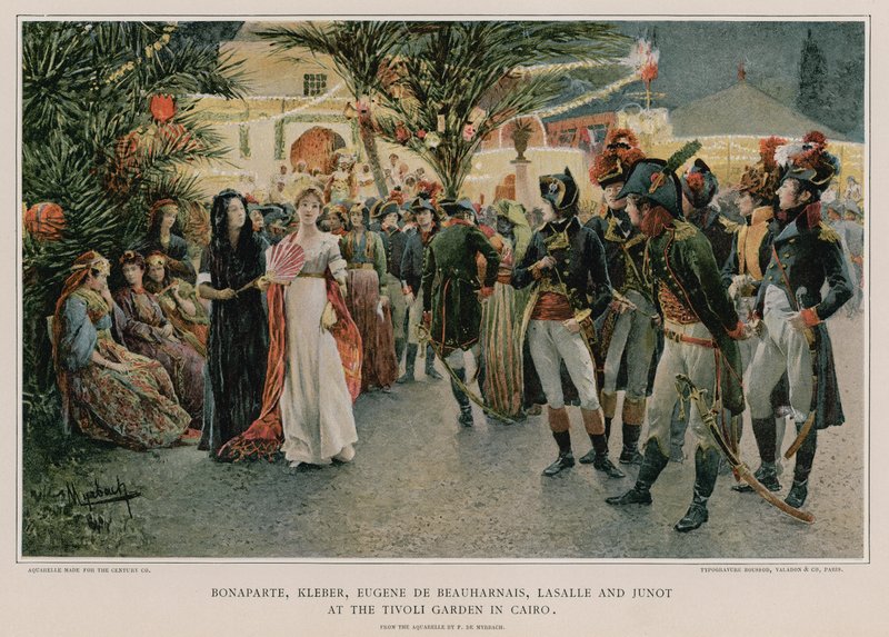 Versammlung im Tivoli-Garten in Kairo von Felicien baron de Myrbach Rheinfeld