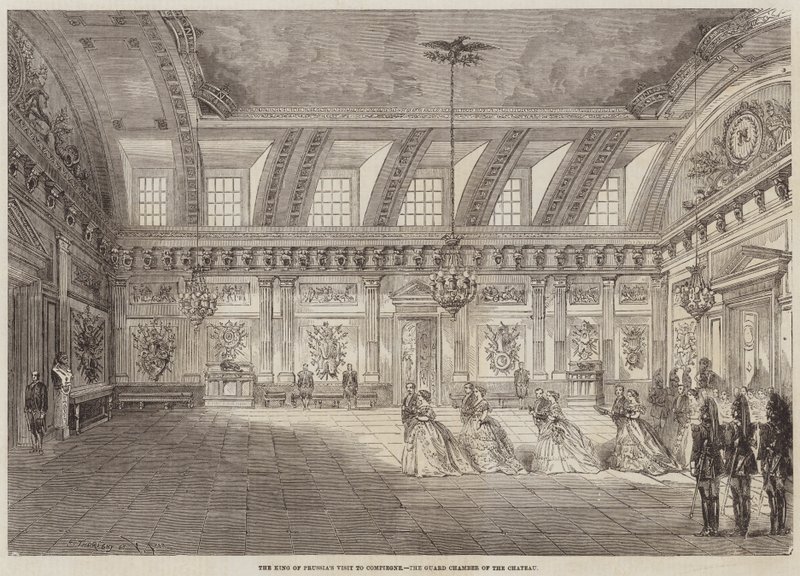 Der Besuch des Königs von Preußen in Compiègne, die Wachstube des Schlosses von Felix Thorigny