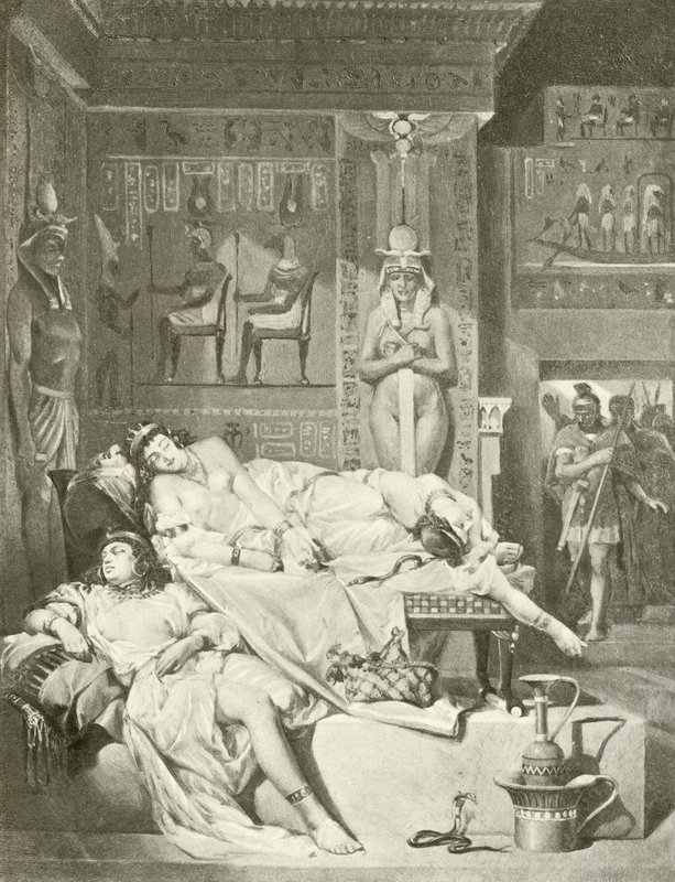 Antonius und Cleopatra. Akt-V, Szene II (Gravur) von Felix Octavius Carr Darley