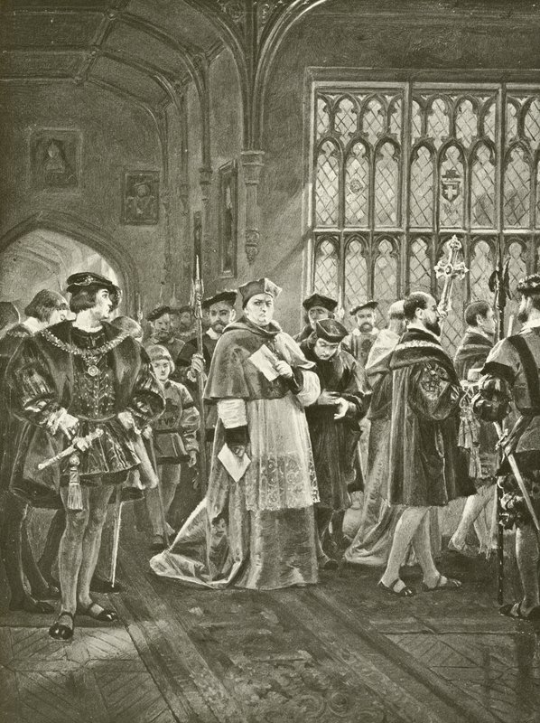 König Heinrich VIII. Akt I, Szene I (Gravur) von Felix Octavius Carr Darley
