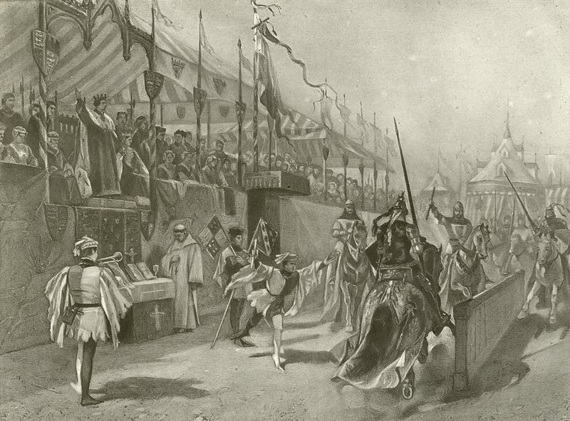 König Richard II. Akt I, Szene III (Gravur) von Felix Octavius Carr Darley