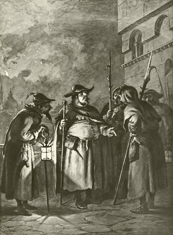 Viel Lärm um nichts. Akt III, Szene III von Felix Octavius Carr Darley