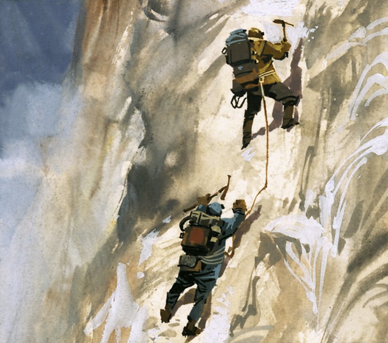 Hillary und Tensing an den Hängen des Mount Everest von Ferdinando Tacconi