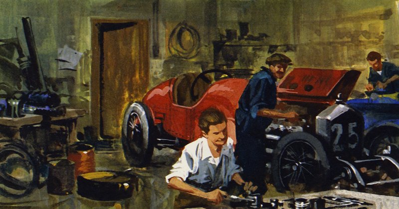 Juan-Manuel Fangio war Lehrling bei Rennfahrer Viggiano von Ferdinando Tacconi