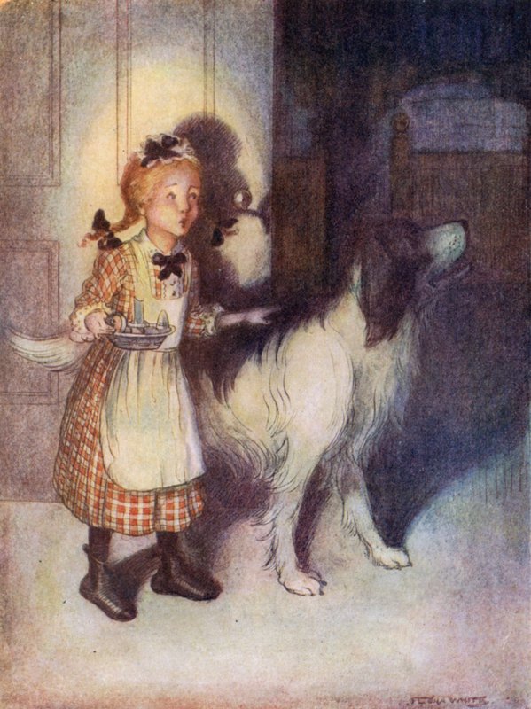 Eliza schaut, ob die Kinder schlafen von Flora White