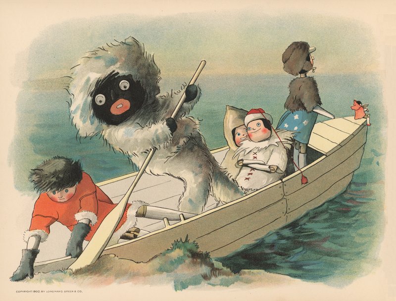 Illustration für Die Golliwoggs Polarabenteuer von Florence K. Upton