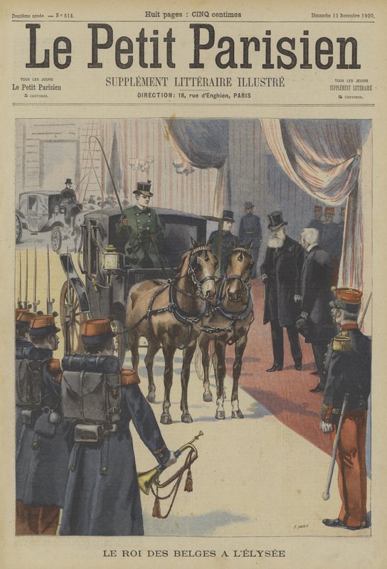 Leopold II., König der Belgier, im Elysee-Palast, Paris von Fortune Louis Meaulle
