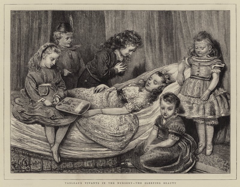 Tableaux Vivants im Kinderzimmer, Dornröschen von Francis Wilfred Lawson