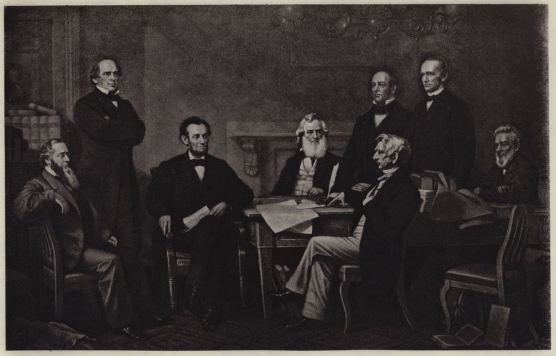 Erste Lesung der Emanzipationsproklamation von Abraham Lincoln von Francis Bicknell (after) Carpenter