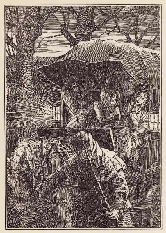 Illustration für Die Grille auf dem Herd von Charles Dickens von Francis Donkin Bedford