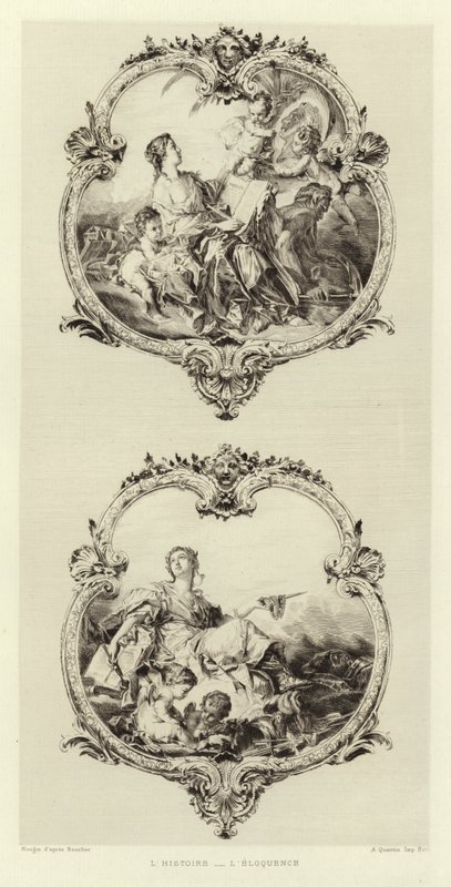 Die Geschichte, Die Beredsamkeit (Stich) von Francois (after) Boucher