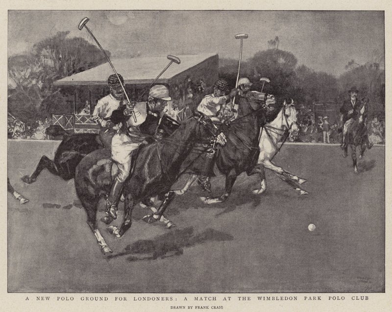 Ein neuer Poloplatz für Londoner, ein Match im Wimbledon Park Polo Club von Frank Craig