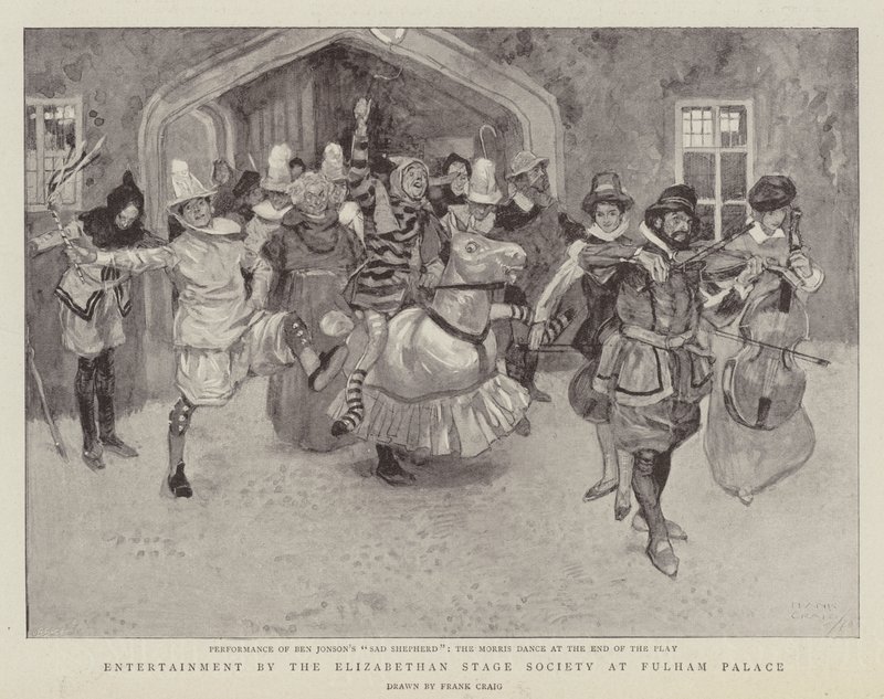 Unterhaltung durch die Elizabethan Stage Society im Fulham Palace von Frank Craig