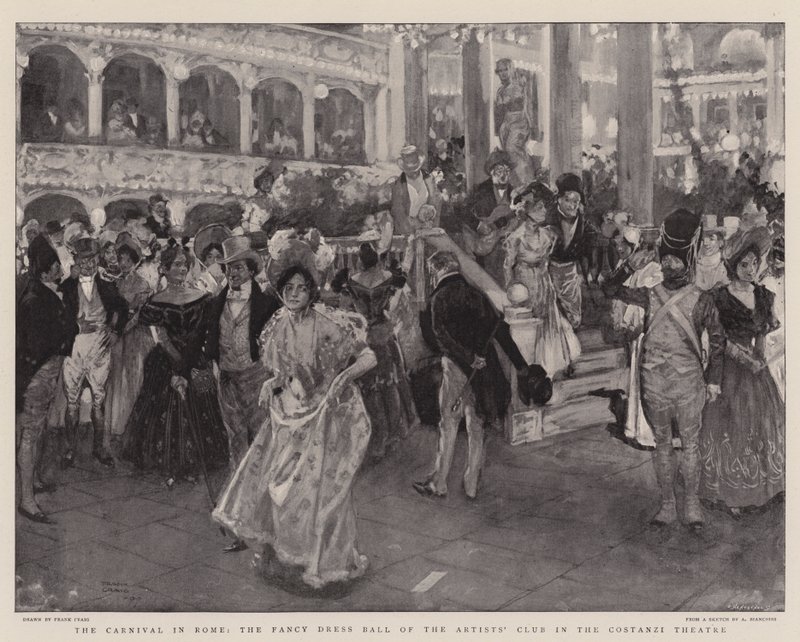 Der Karneval in Rom, der Kostümball des Künstlerclubs im Costanzi-Theater von Frank Craig