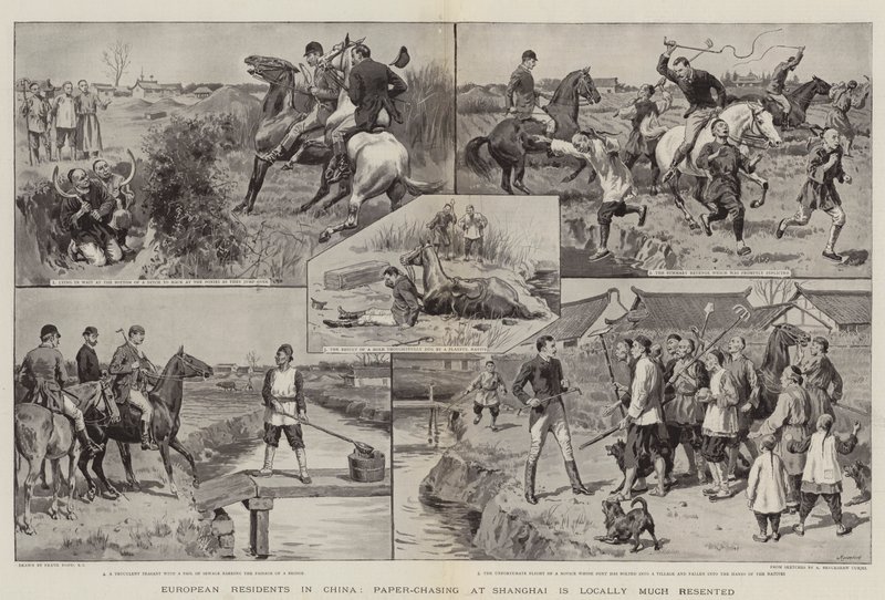 Europäische Bewohner in China, Papierjagd in Shanghai ist vor Ort sehr unbeliebt von Frank Dadd