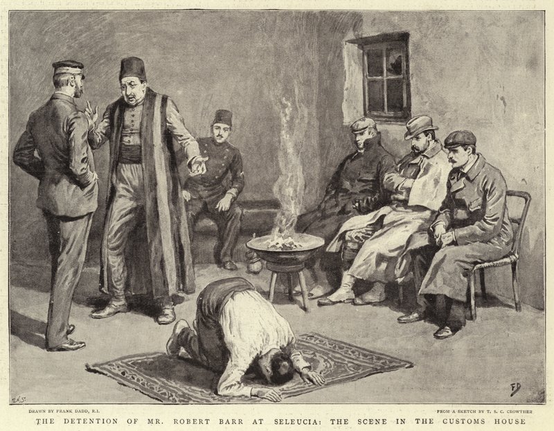 Die Festnahme von Mr. Robert Barr in Seleucia, die Szene im Zollhaus von Frank Dadd