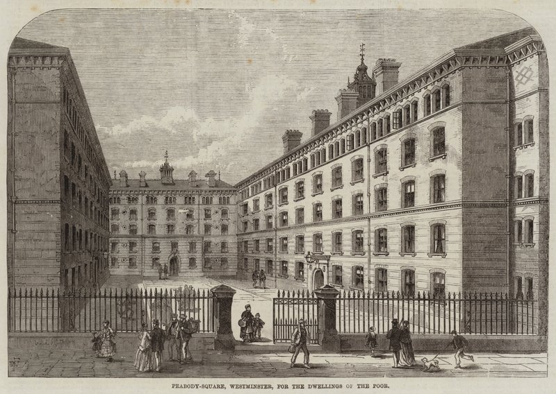 Peabody-Platz, Westminster, für die Wohnungen der Armen von Frank Watkins