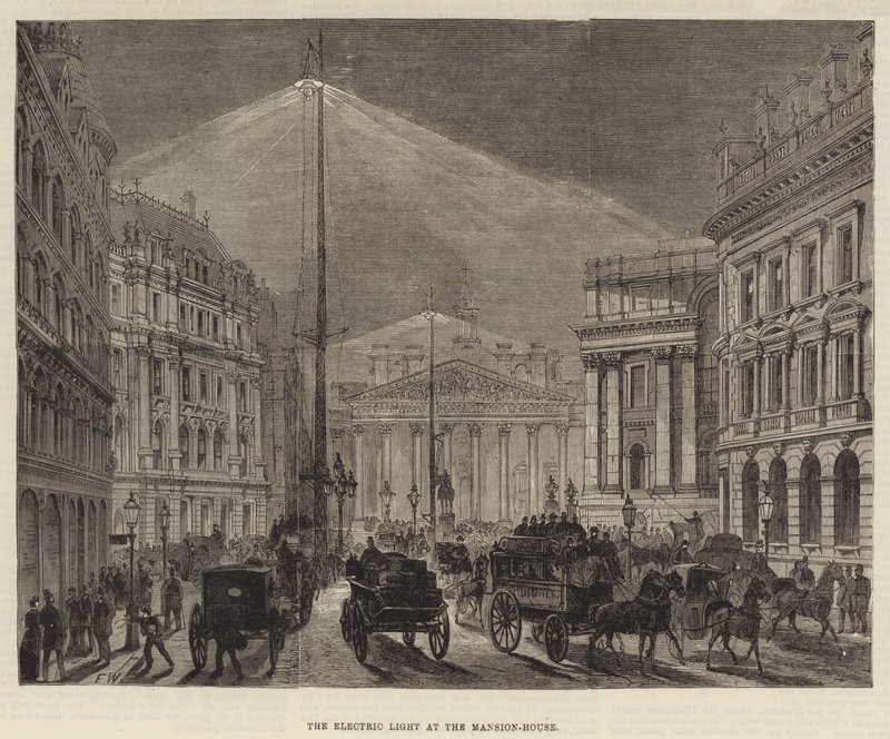 Das elektrische Licht im Mansion-House von Frank Watkins