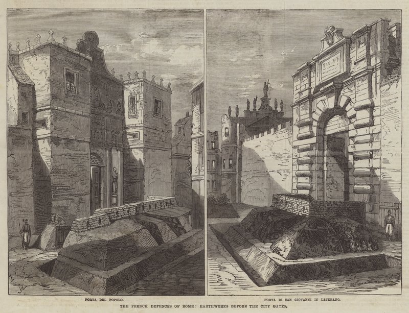Die französischen Verteidigungen von Rom, Erdwerke vor den Stadttoren von Frank Watkins