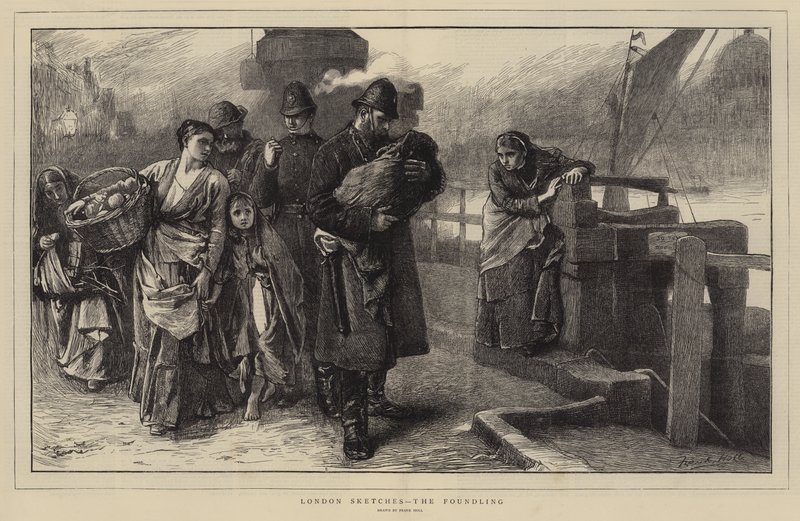 Londoner Skizzen, das Findelkind von Frank (after) Holl