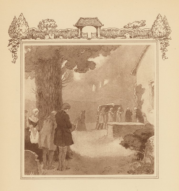 Illustration für Grays Elegie (Farblithografie) von Frank Adams