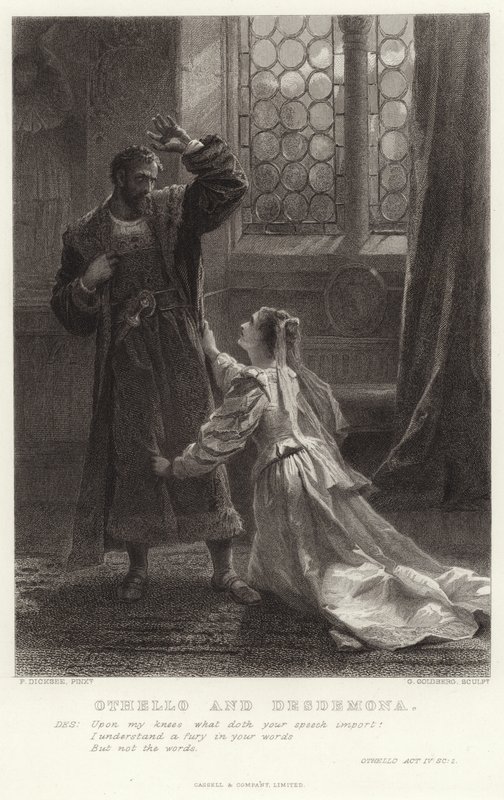 Othello und Desdemona, Othello, Akt IV, Szene 2 von Frank Dicksee