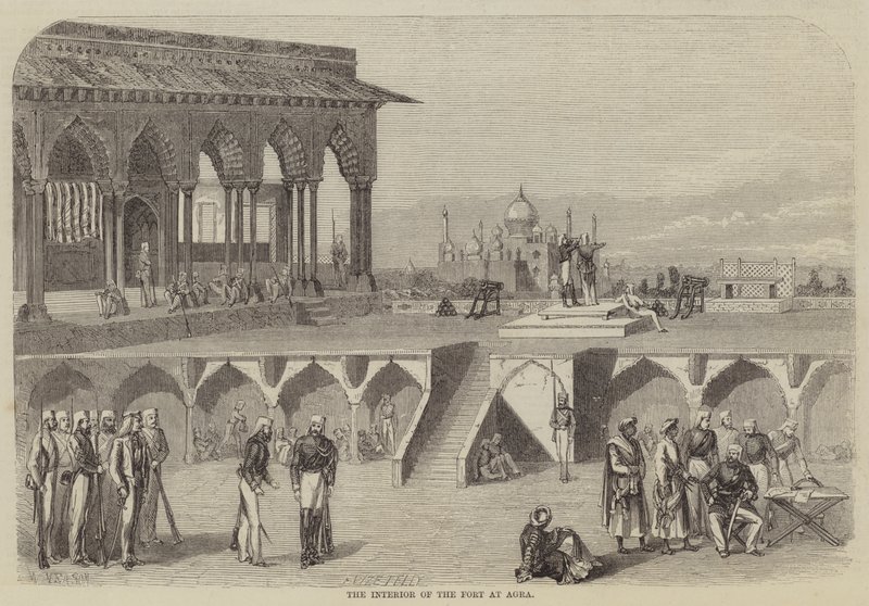 Das Innere des Forts von Agra von Frank Vizetelly