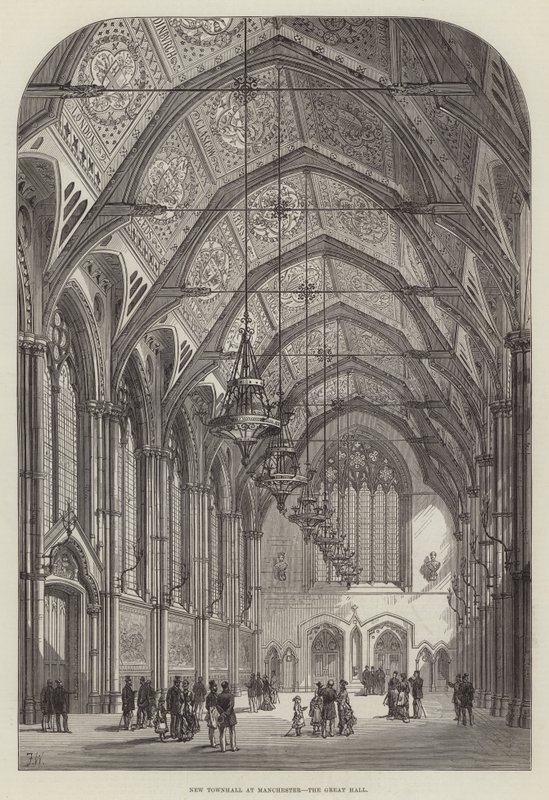 Neues Rathaus in Manchester, die Große Halle von Frank Watkins