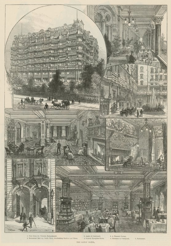Das Savoy Hotel (Gravur) von Frank Watkins