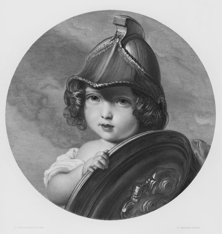 Die Amazone, Porträt von HRH Prinzessin Helena, aus dem Bild in der Königlichen Sammlung von Franz Xaver  Winterhalter (after)