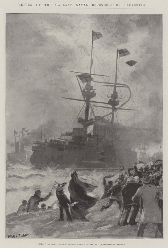 Rückkehr der tapferen Marineverteidiger von Ladysmith von Fred T. Jane