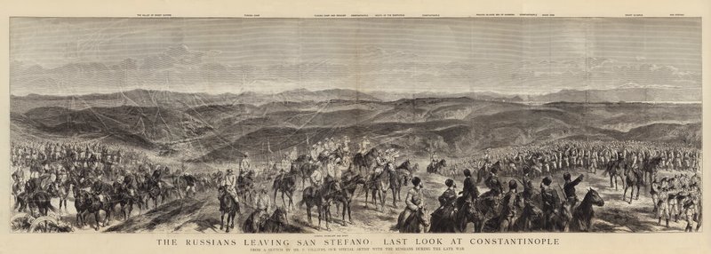 Die Russen verlassen San Stefano, Letzter Blick auf Konstantinopel von Frederic Villiers