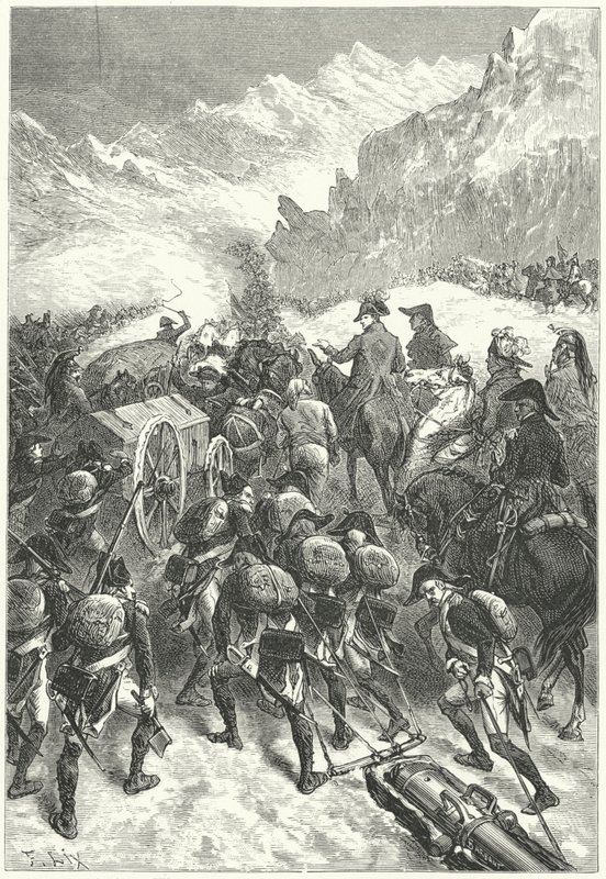 Napoleon führt seine Armee über die Alpen von Frederic Theodore (after) Lix