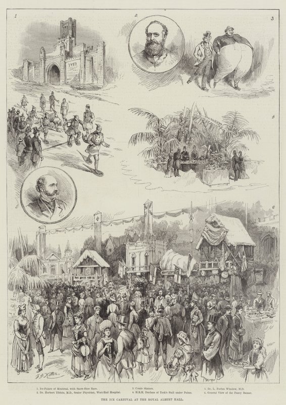 Der Eiskarneval in der Royal Albert Hall von Frederick George Kitton
