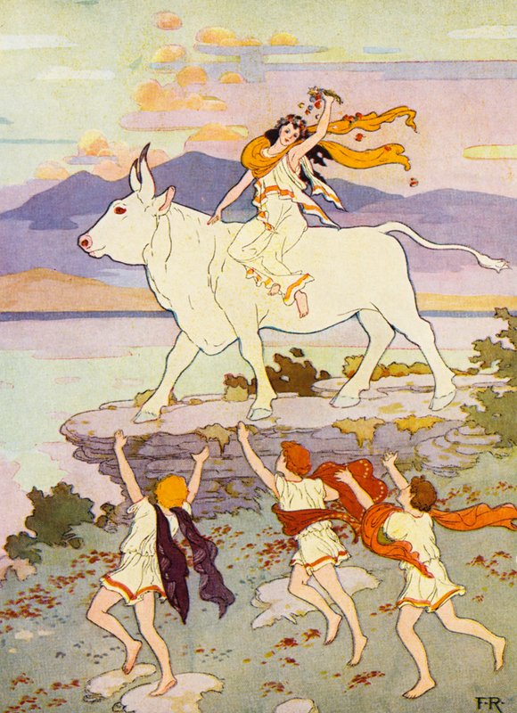 Europa winkte und rief "Auf Wiedersehen" von Frederick Richardson