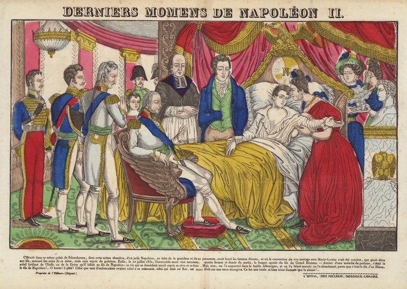 Letzte Momente von Napoleon II von French School
