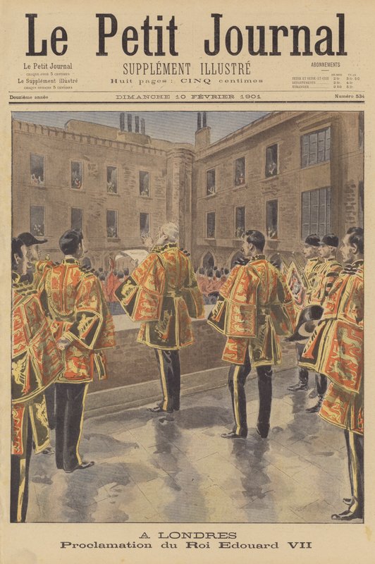 Edward VII. wird in London zum König ausgerufen von French School