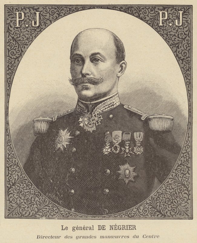 General de Negrier, Leiter der großen Manöver der französischen Armee im Zentrum von French School
