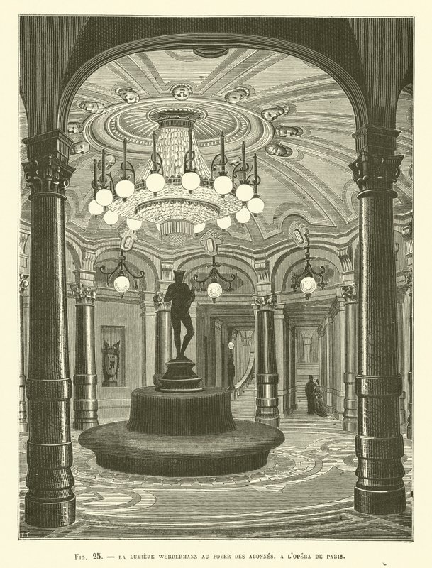 Das Werdermann-Licht im Abonnenten-Foyer der Oper von Paris von French School