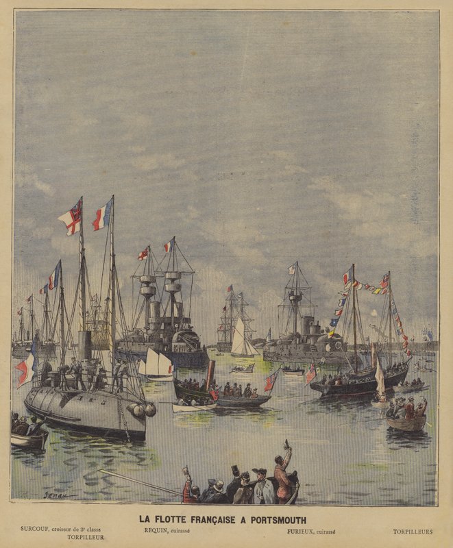 Die französische Flotte in Portsmouth von French School