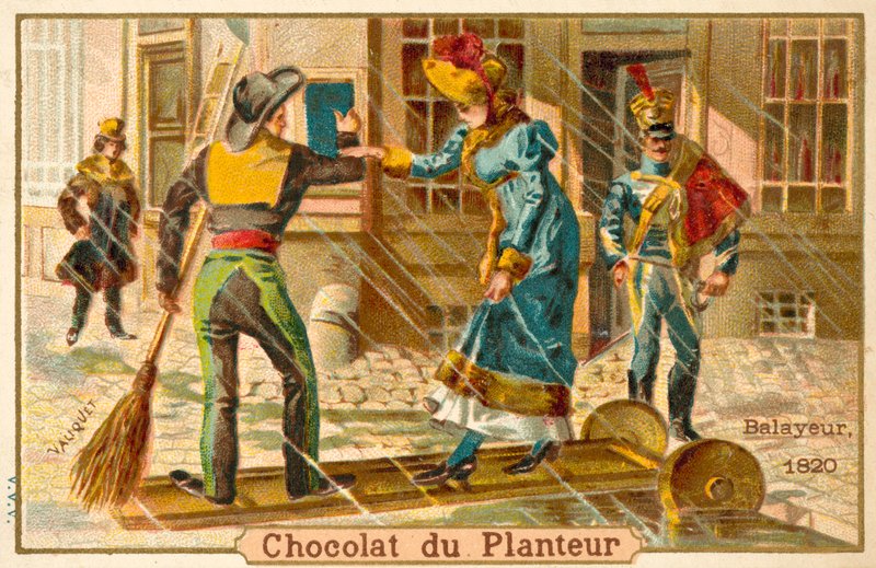 Frau auf einer Fußgängerbrücke, 1820 von French School
