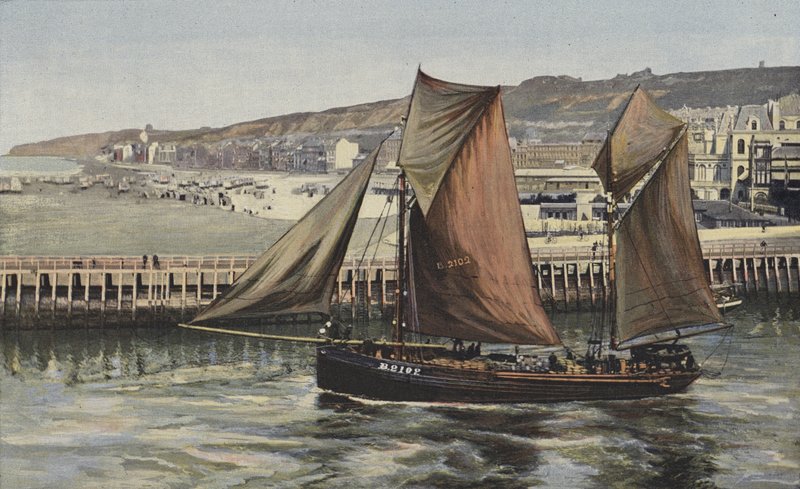 Boulogne-sur-Mer, Der Strand, Blick von der Westmole von French Photographer