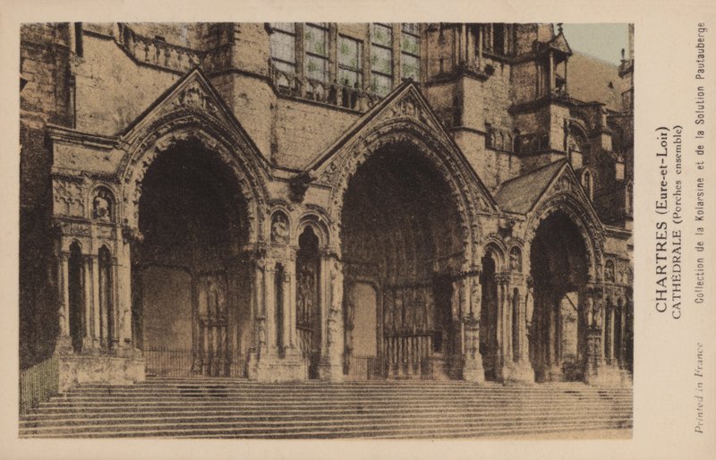 Chartres, Eure-et-Loir, Kathedrale, Gesamtansicht des Portals von French Photographer
