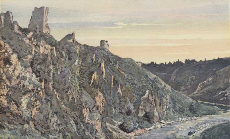 Crozant, Ruinen des Schlosses am Ufer der Creuse, Blick nach Nordosten von French Photographer