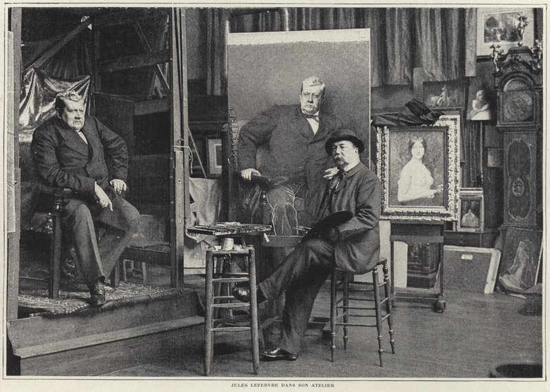 Jules Lefebvre in seinem Atelier von French Photographer