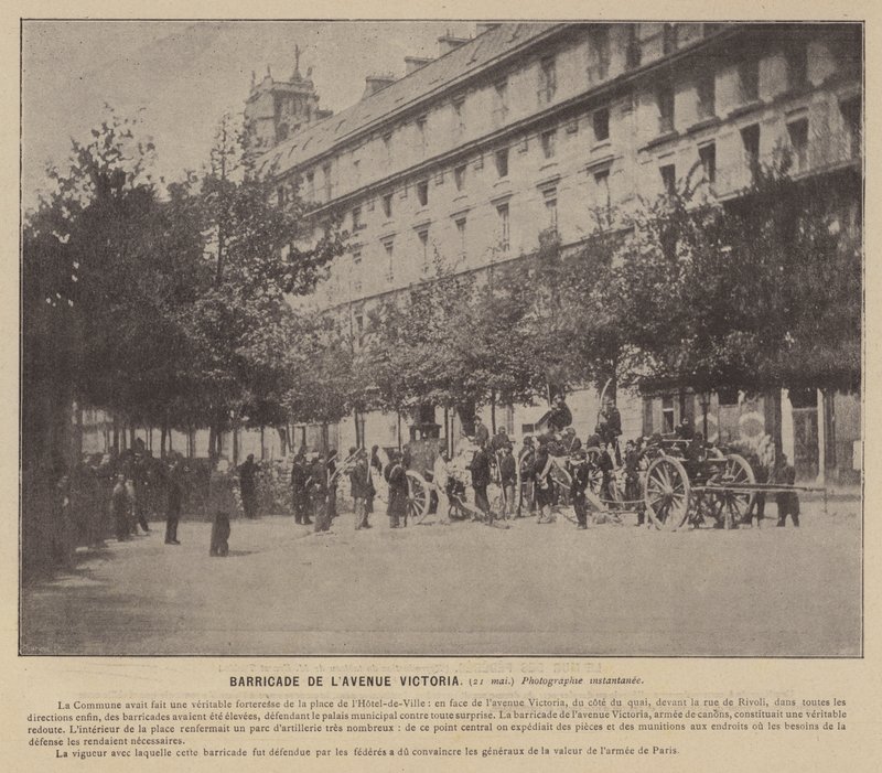 Die Kommune von Paris, Barrikade der Avenue Victoria, 21. Mai von French Photographer