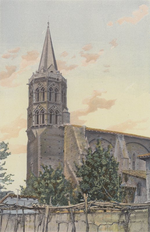 Lisle-sur-Tarn, Kirche, Glockenturm, Ostseite von French Photographer